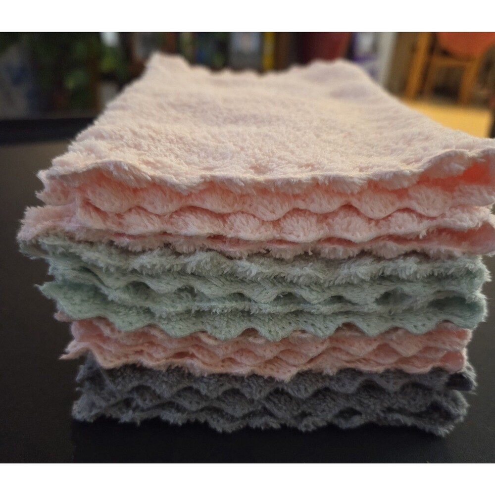 8 Pack Kitchen Dish Cloths Towels, Super Soft and Absorbent Multicolor 8"×6"